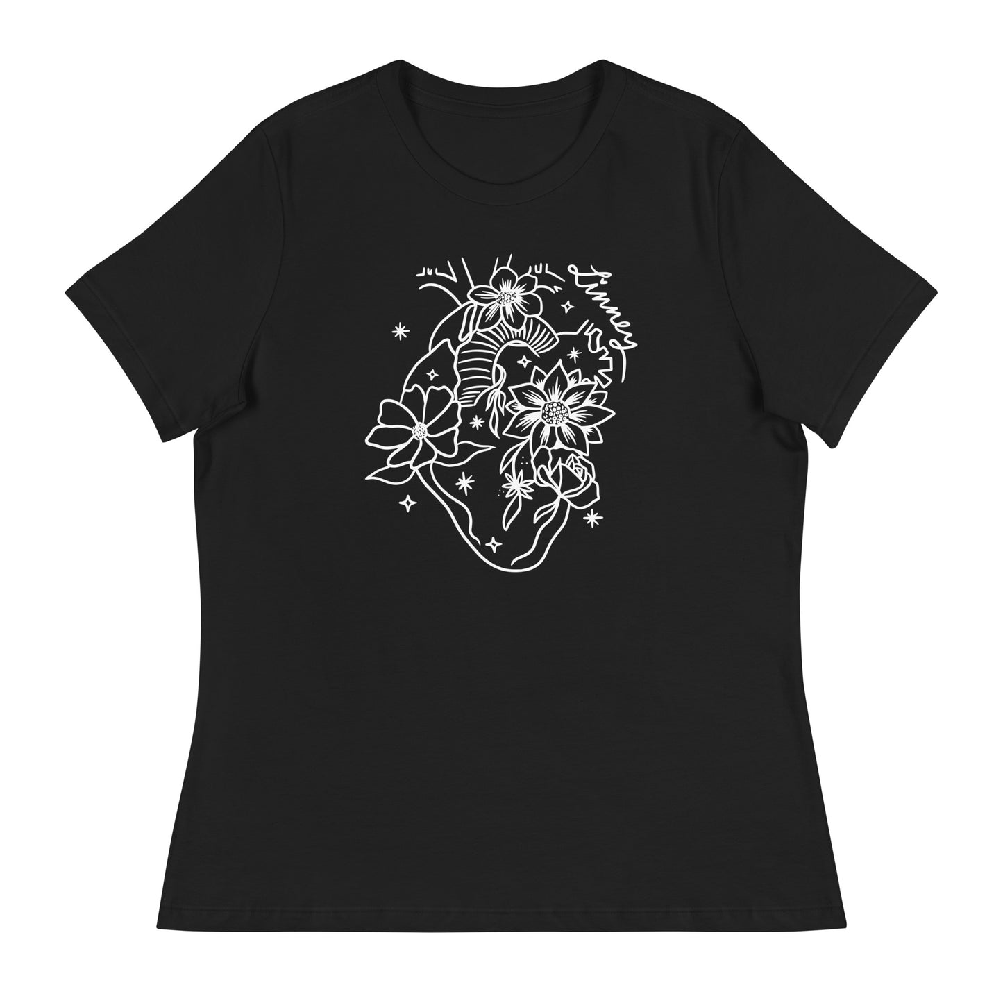 Flowers Grow From Inside Out (White) - Women's Relaxed Tee
