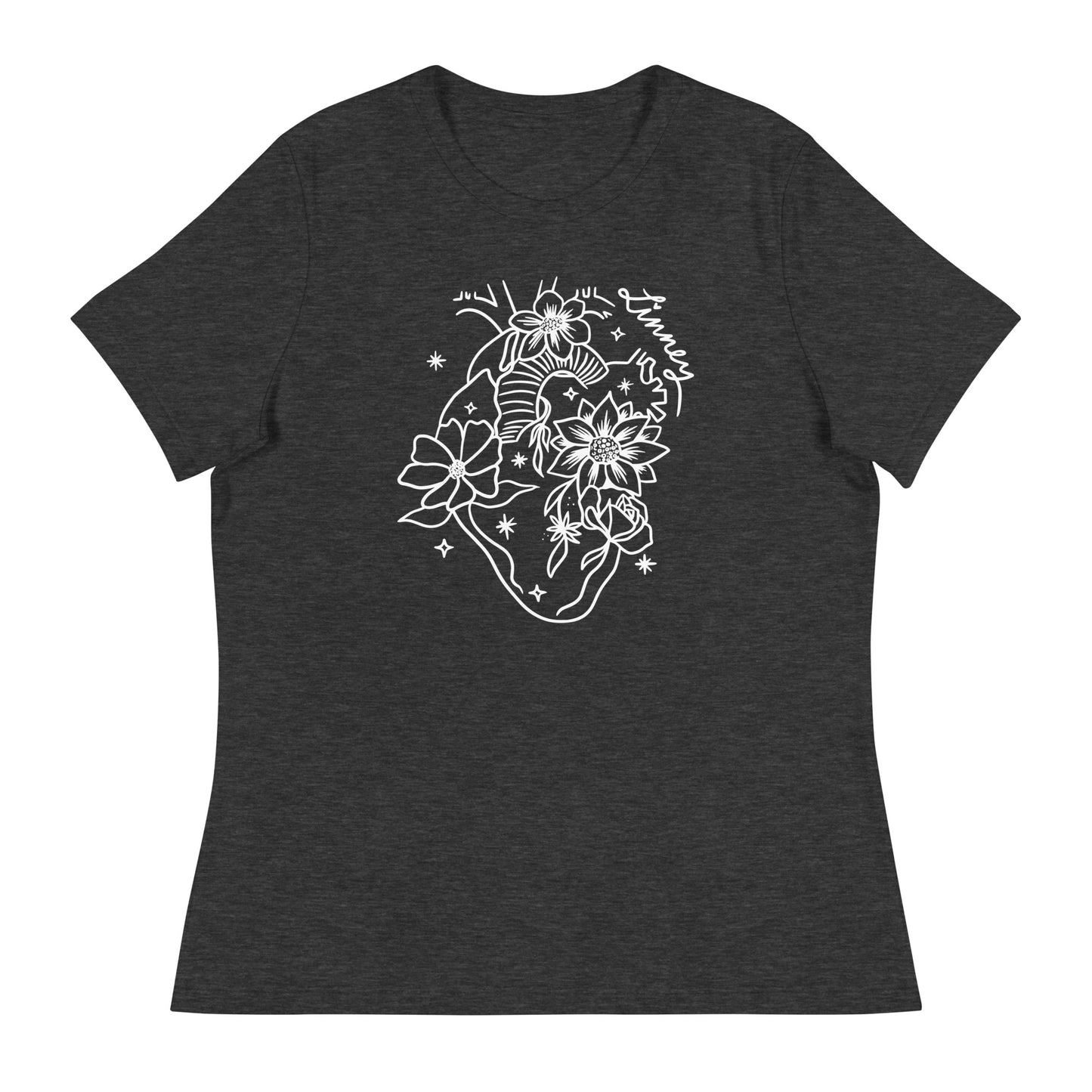 Flowers Grow From Inside Out (White) - Women's Relaxed Tee