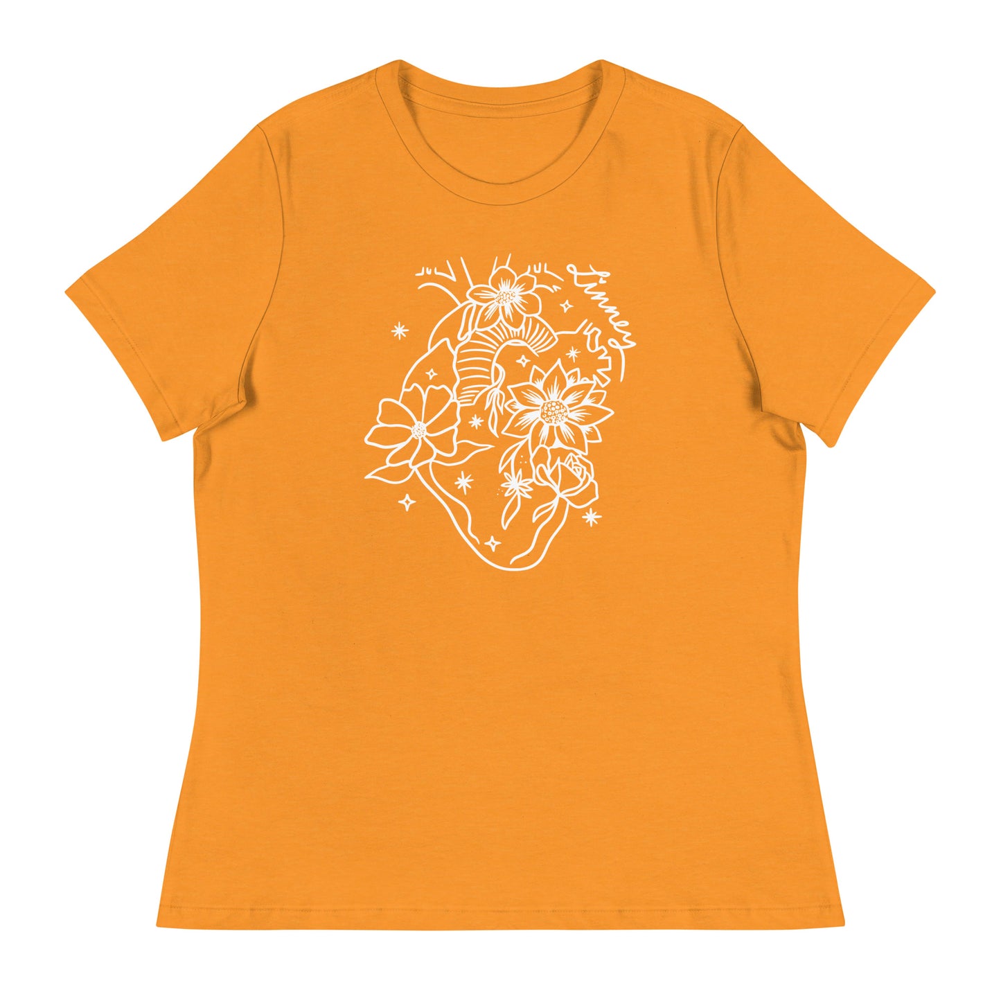 Flowers Grow From Inside Out (White) - Women's Relaxed Tee