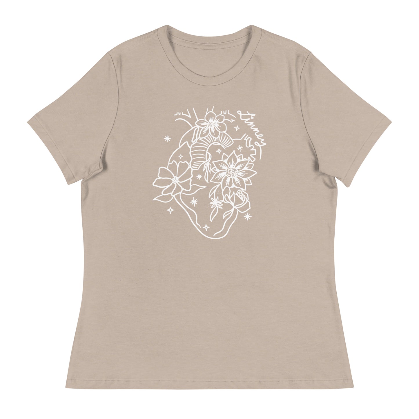 Flowers Grow From Inside Out (White) - Women's Relaxed Tee