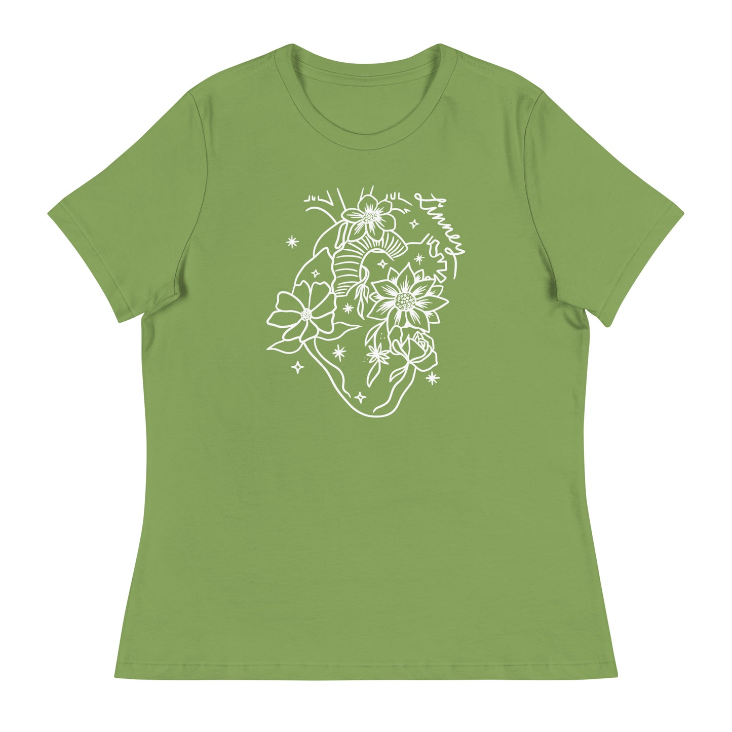 Flowers Grow From Inside Out (White) - Women's Relaxed Tee