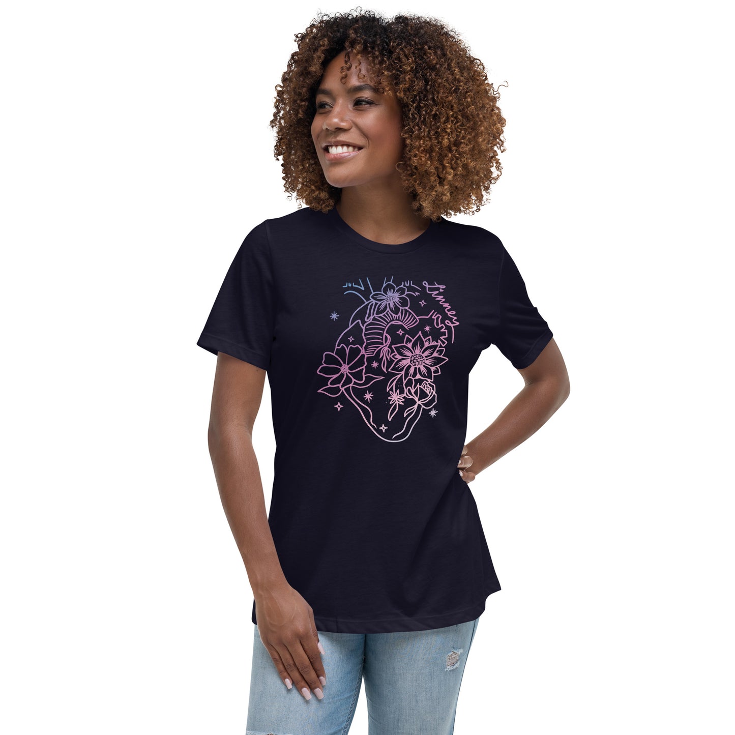 Flowers Grow From Inside Out (Gradient) - Women's Relaxed Tee