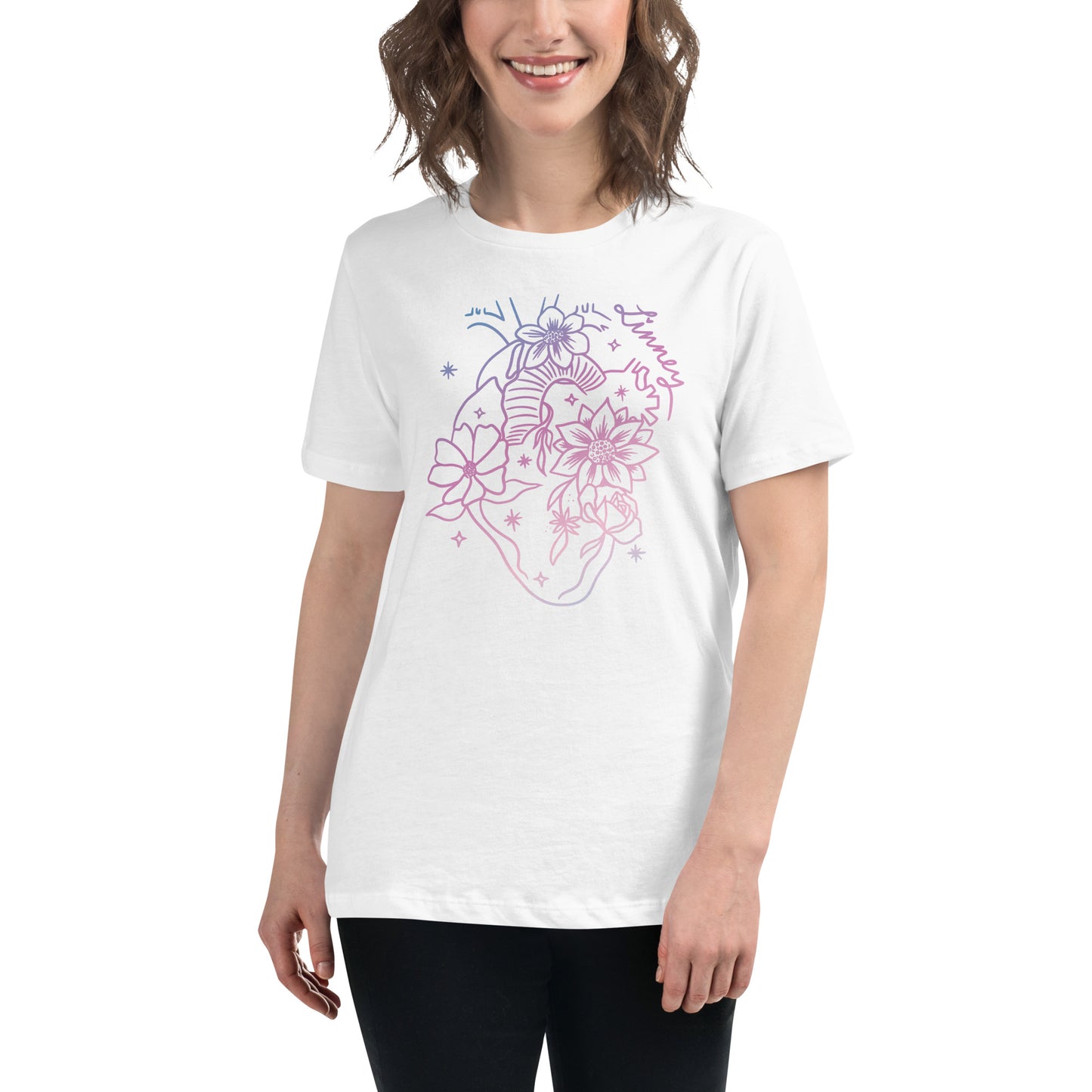 Flowers Grow From Inside Out (Gradient) - Women's Relaxed Tee