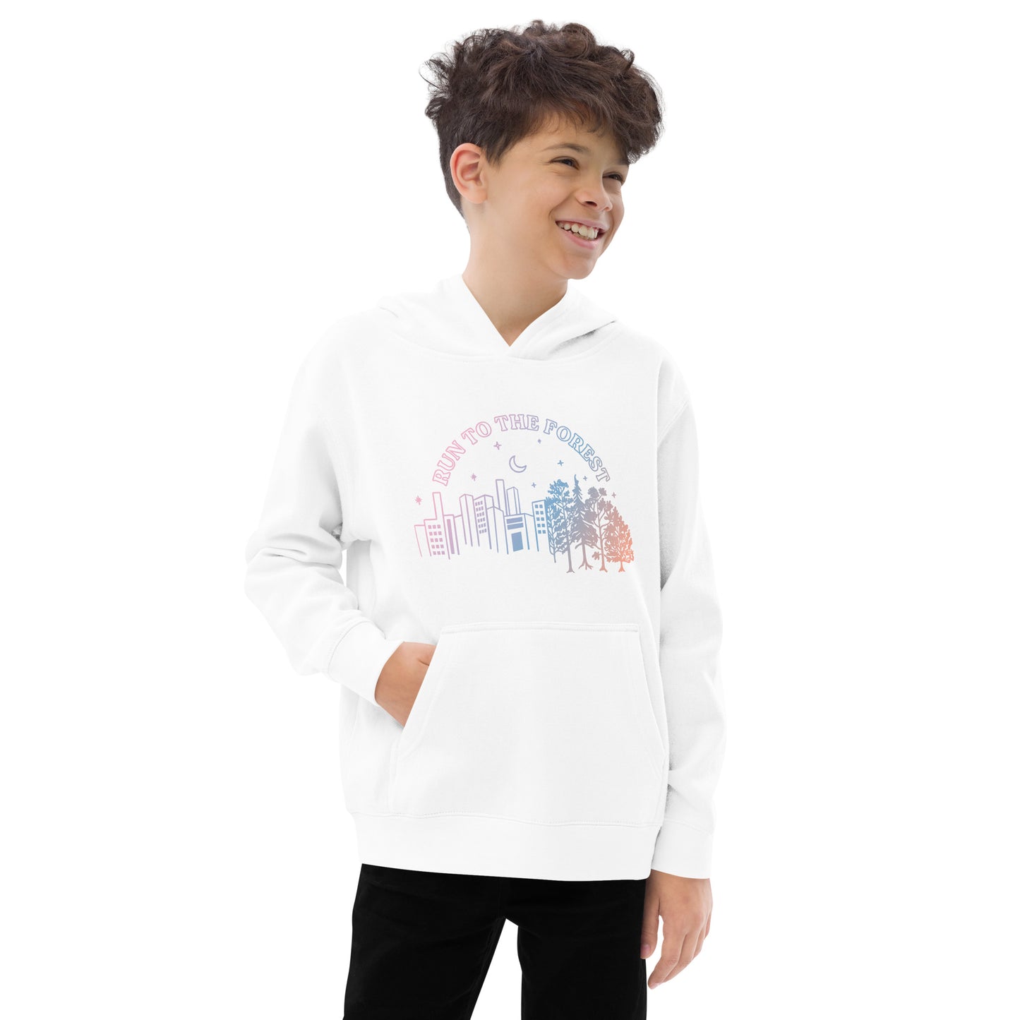 Run to the Forest Kids Fleece Hoodie