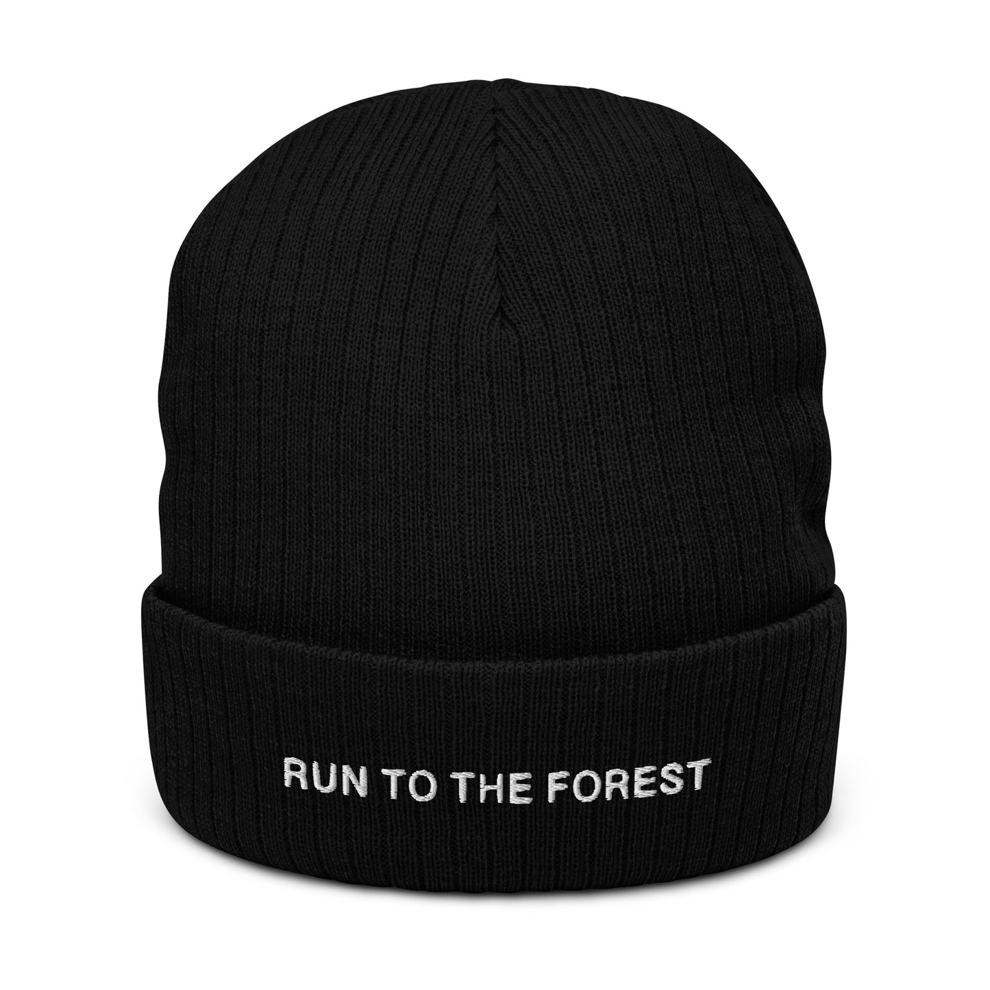 Run to the Forest Ribbed Knit Beanie