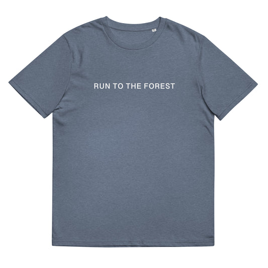Run to the Forest Bold Unisex Organic Cotton T-shirt