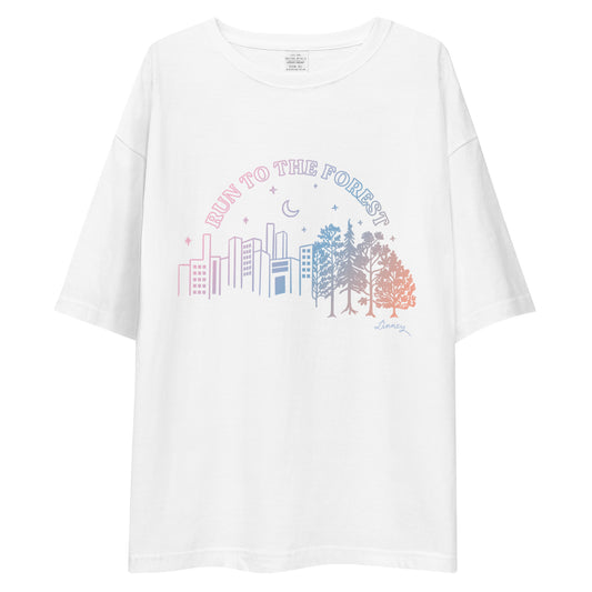 Run to the Forest Unisex Oversized T-shirt