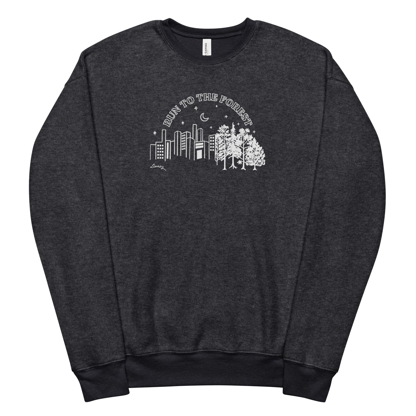 Run to the Forest Unisex Sueded Fleece Sweatshirt
