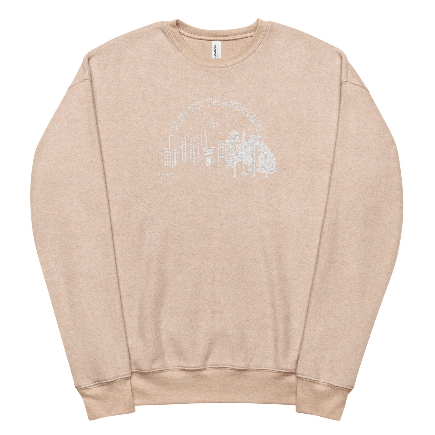 Run to the Forest Unisex Sueded Fleece Sweatshirt