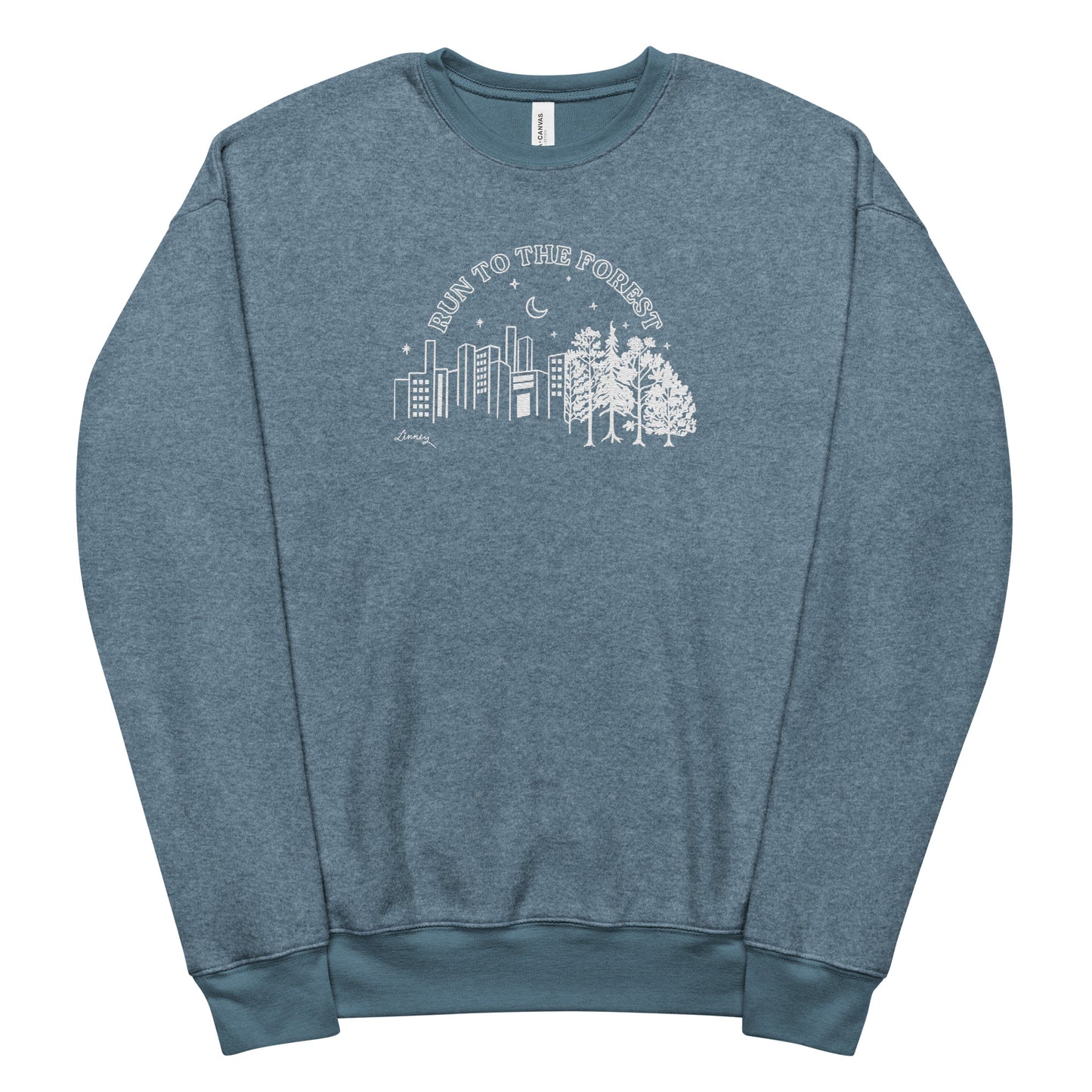 Run to the Forest Unisex Sueded Fleece Sweatshirt